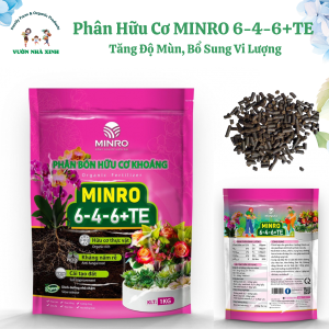 Phân hữu cơ khoáng MINRO 6-4-6+TE Vườn Nhà Xinh